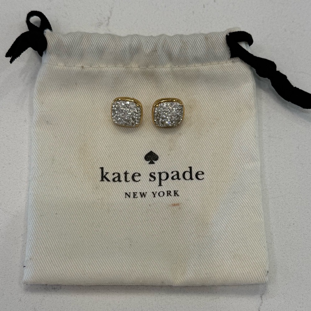 Kate Spade New York Pavé small square stud earrings